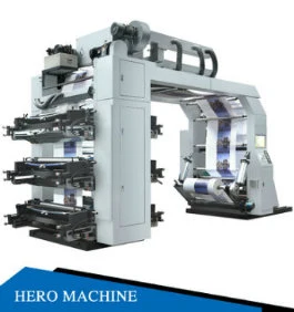 Plastic Bag Flexo Printing Machine 6 4 Color Label Doctor Blade Flexo Printing Machine Print Paper