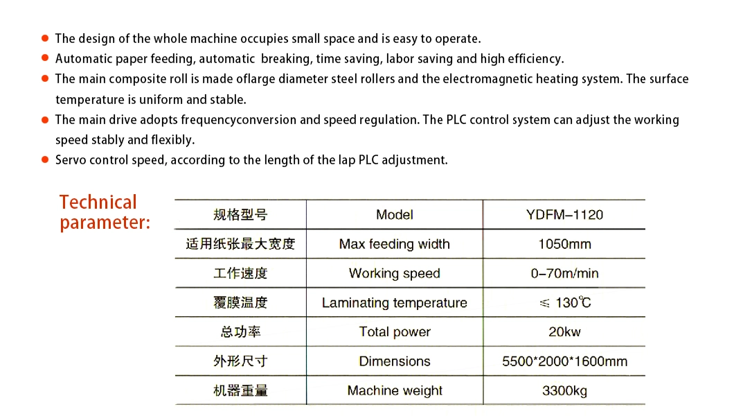 Full Auto Kd-Fma Model High Speed Cardboard Laminator Hot Knife Coating Thermal Film Laminating Machine