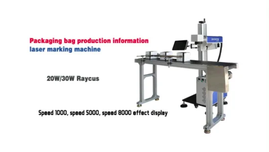 High Speed Date Number printing Online Flying CO2 Laser Marking Machine for Pet Bottles Production Line