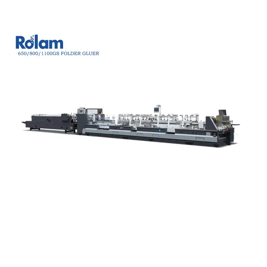 Rolam Fully Automatic Simple Straight Line Paper Carton 4 6 Corner Box Folding Gluing Machine 400m/Min Pre-Folding Hot Sell Folder Gluer