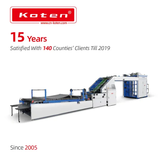 by Strong Wooden Case. Automatic Koten Cardboard Litho Flute Laminator 