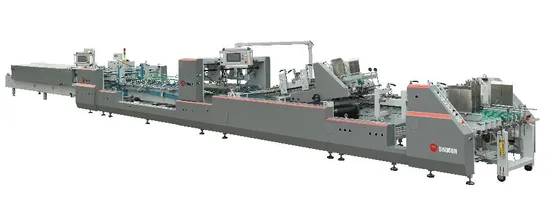 Easy Tear Tape Zipper Box Corrugated Carton Double Feeder Automatic Folder Gluer 