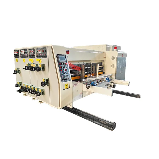 Auto Lead Edge Feeder 3 Colors Flexo Printing Slotting Die Cutting Machine 