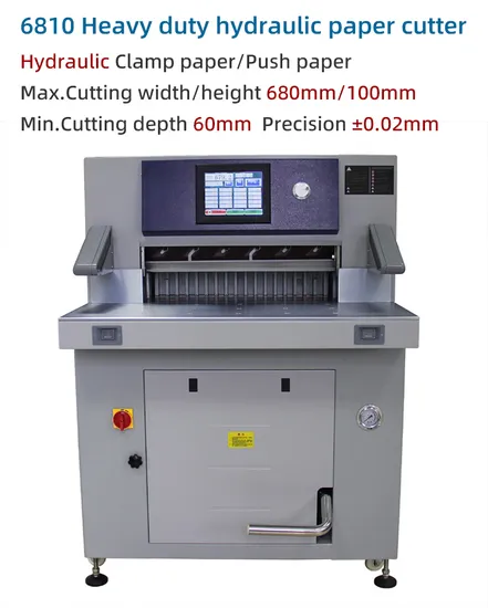 6810 Industrial Double Hydraulic Automatic Paper Cutting Machine 680mm A1 A3 A4 Large Program
