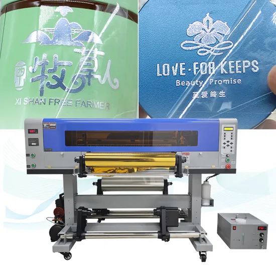 60cm Hot Stamping Foil UV Dtf Printer for a/B Film Roll to Roll Inkjet Printers Crystal Sticker Printing Machine Flatbed UV Dtf Printer 