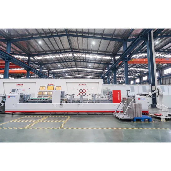 Wenhong Machinery Automatic Offset Corrugated Box Folder Gluer Machine 