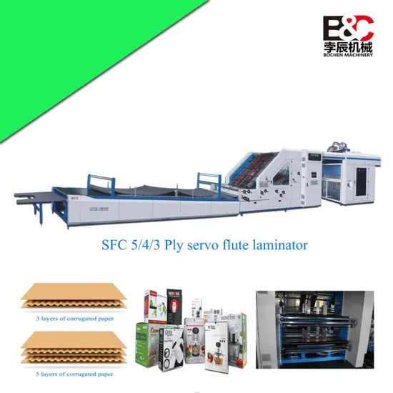 High Speed Servo Three in One 5 Ply Litho Flute Laminating Machine 