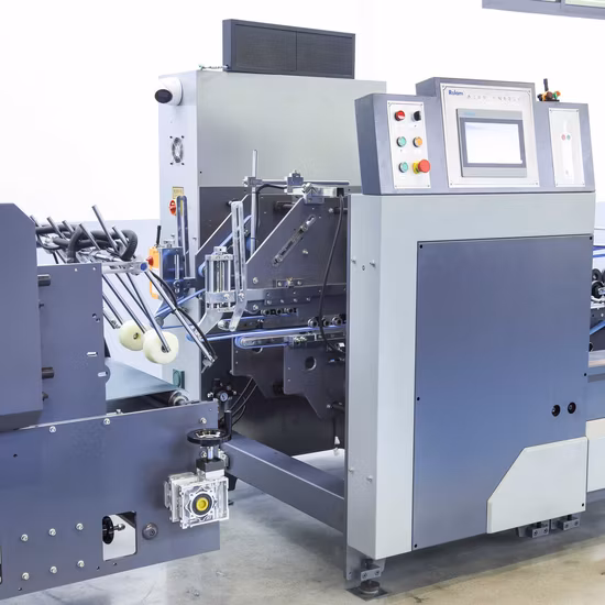 Rolam 800GS Coffee Cup Sleeve 4 6 Corners Cardboard Paper Box Folding Gluing Machine Pre